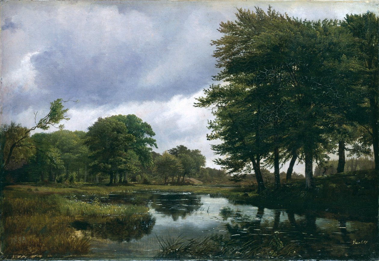 Landscape at Silkeborg, 1833 af Louis Gurlitt