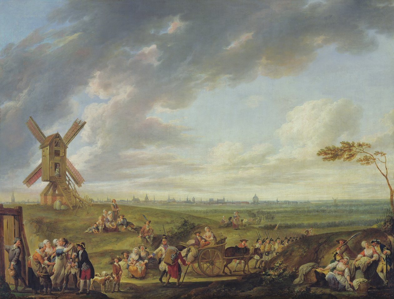 Modtagelse af en soldat, der vender hjem, 1774 af Francois Louis Joseph Watteau