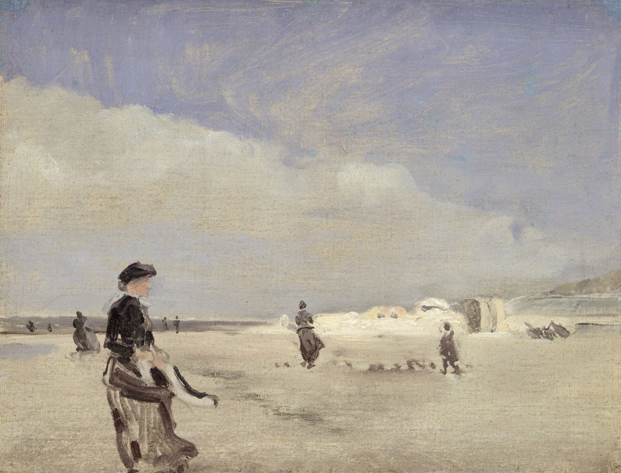 På stranden på Norderney af Louis Kolitz