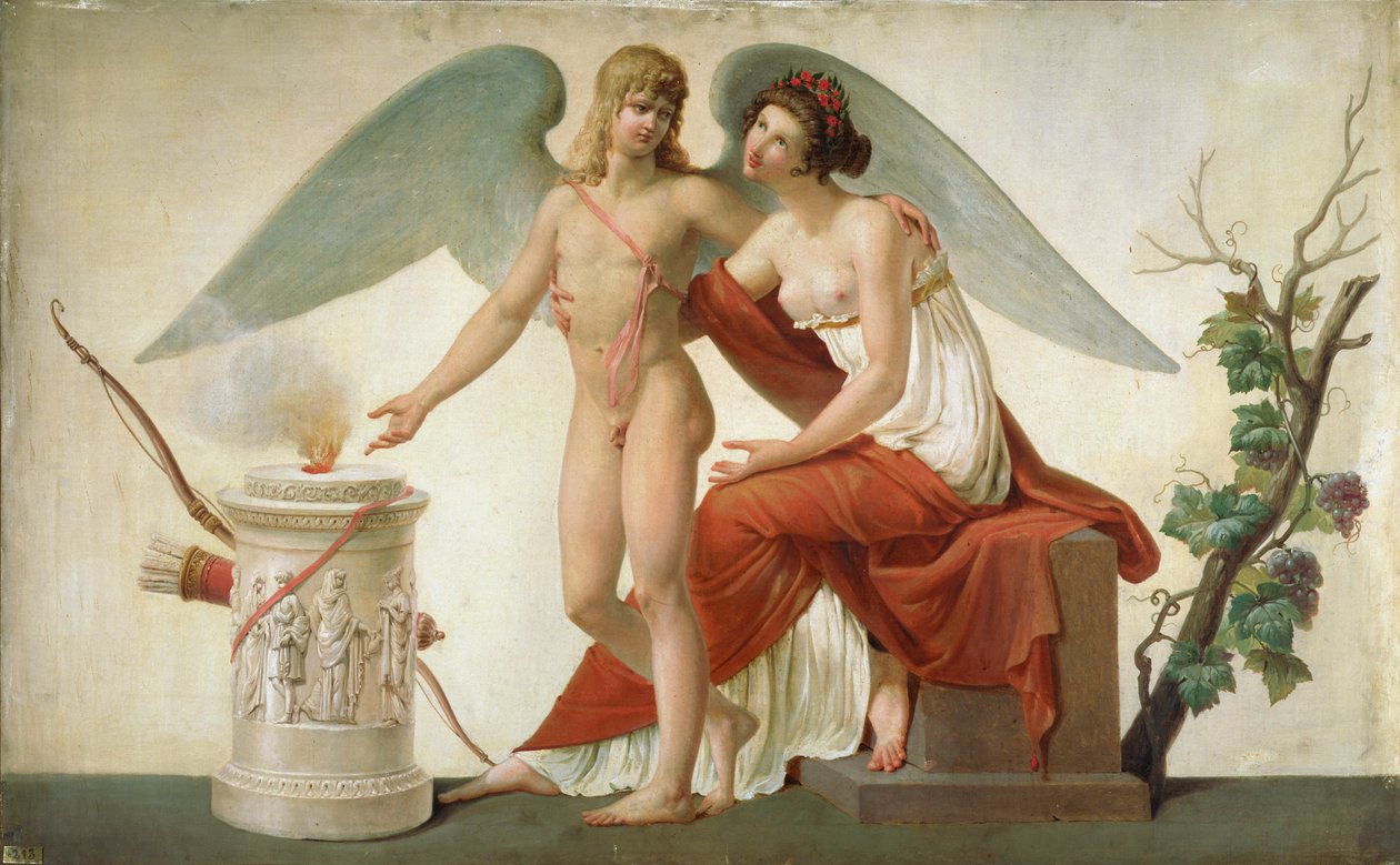 Amor inviterer Venus til et offer af Louis Lafitte
