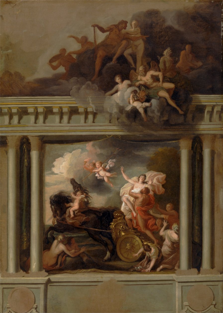 The Rape of Proserpine, design til trappen i Devonshire House, London af Louis Laguerre