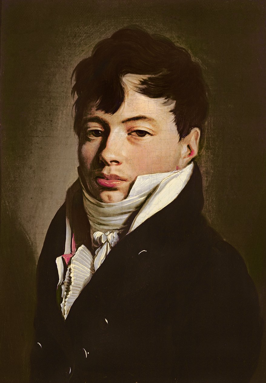 Portræt af en Dandy med en hvid Cravat, c.1815 af Louis Leopold Boilly