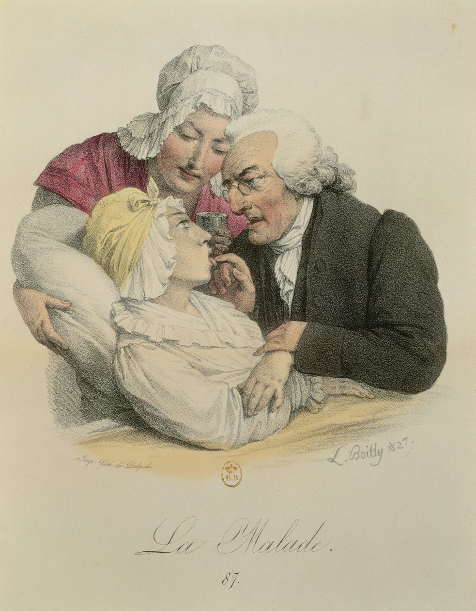 Patienten, graveret af Francois Seraphin Delpech (1778-1825) 1827 af Louis Leopold Boilly
