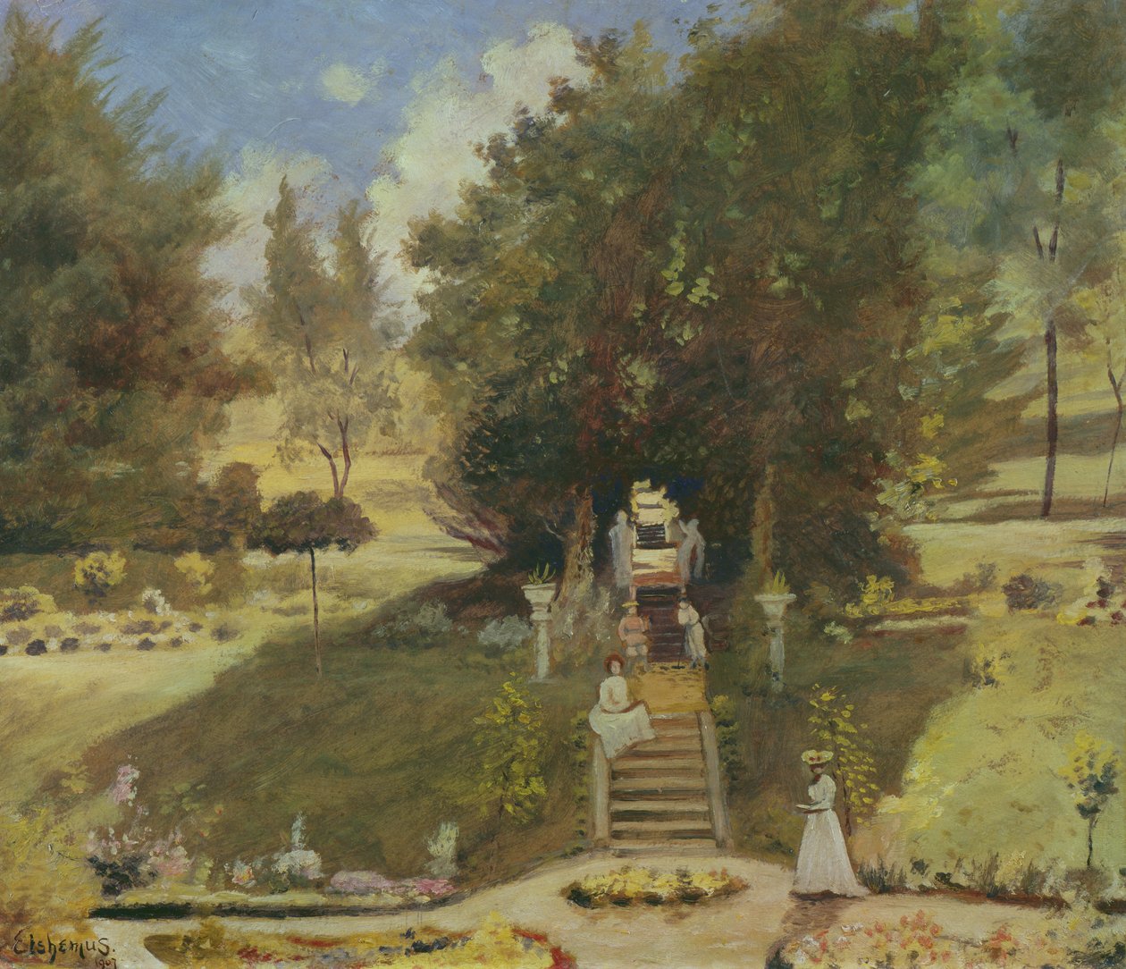Landsbyvej (Le Chemin du Village) c.1830-60 af Louis Michel Eilshemius