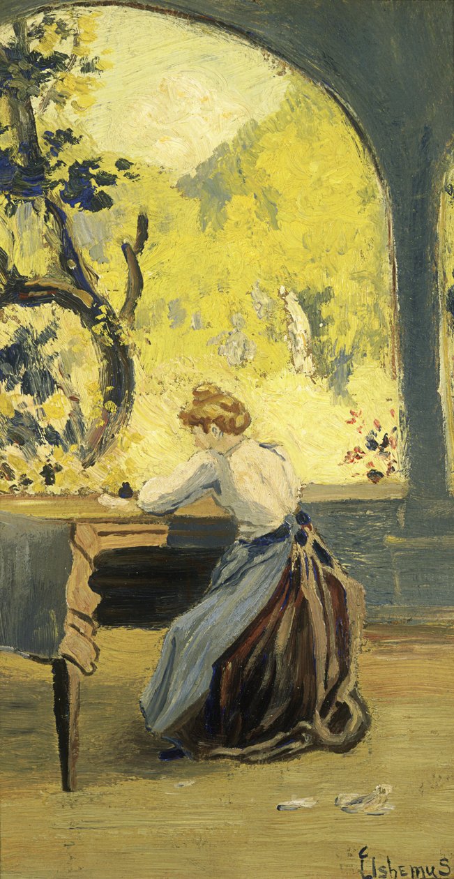 Veranda i foråret af Louis Michel Eilshemius