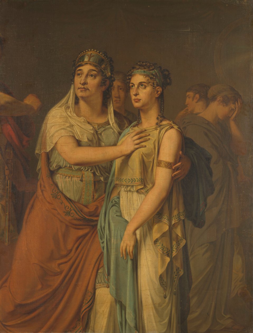Skuespillerinderne Joanna Cornelia Ziesenis-Wattier og Geertruida Jacoba Grevelink-Hilverdink i Jean Racines Iphigenia af Louis Moritz