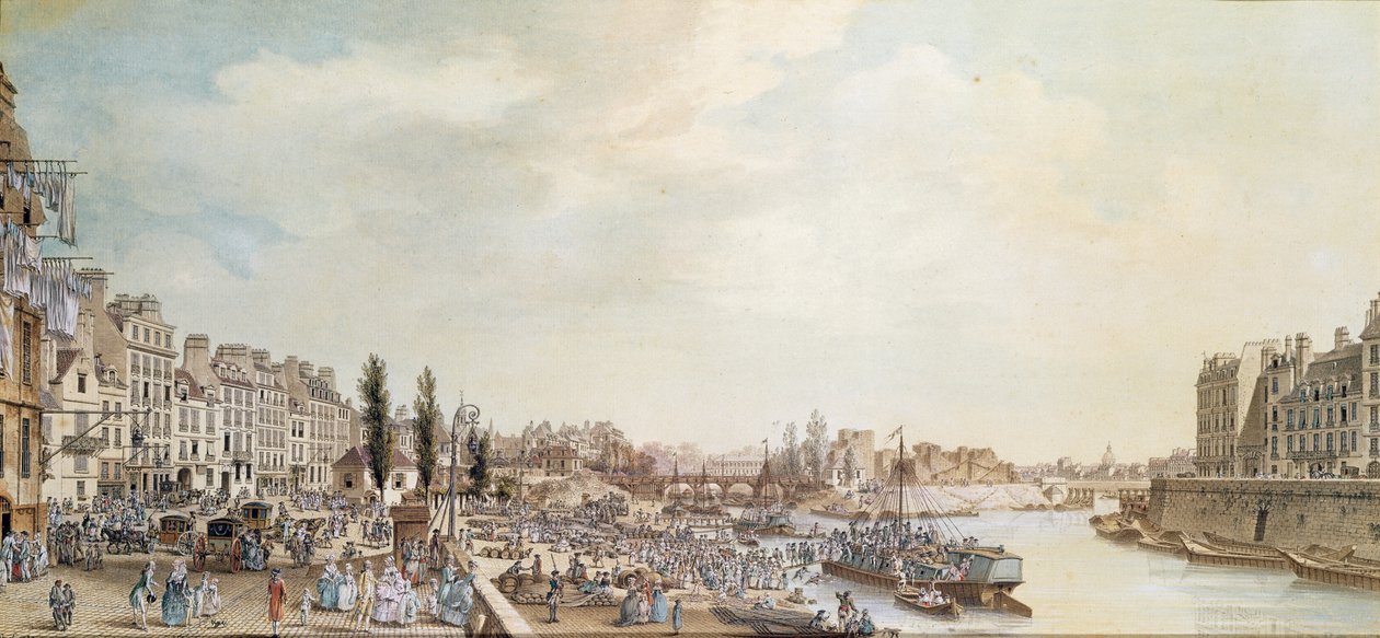 Udsigt over Port Saint-Paul, Paris, 1782 af Louis Nicolas de Lespinasse