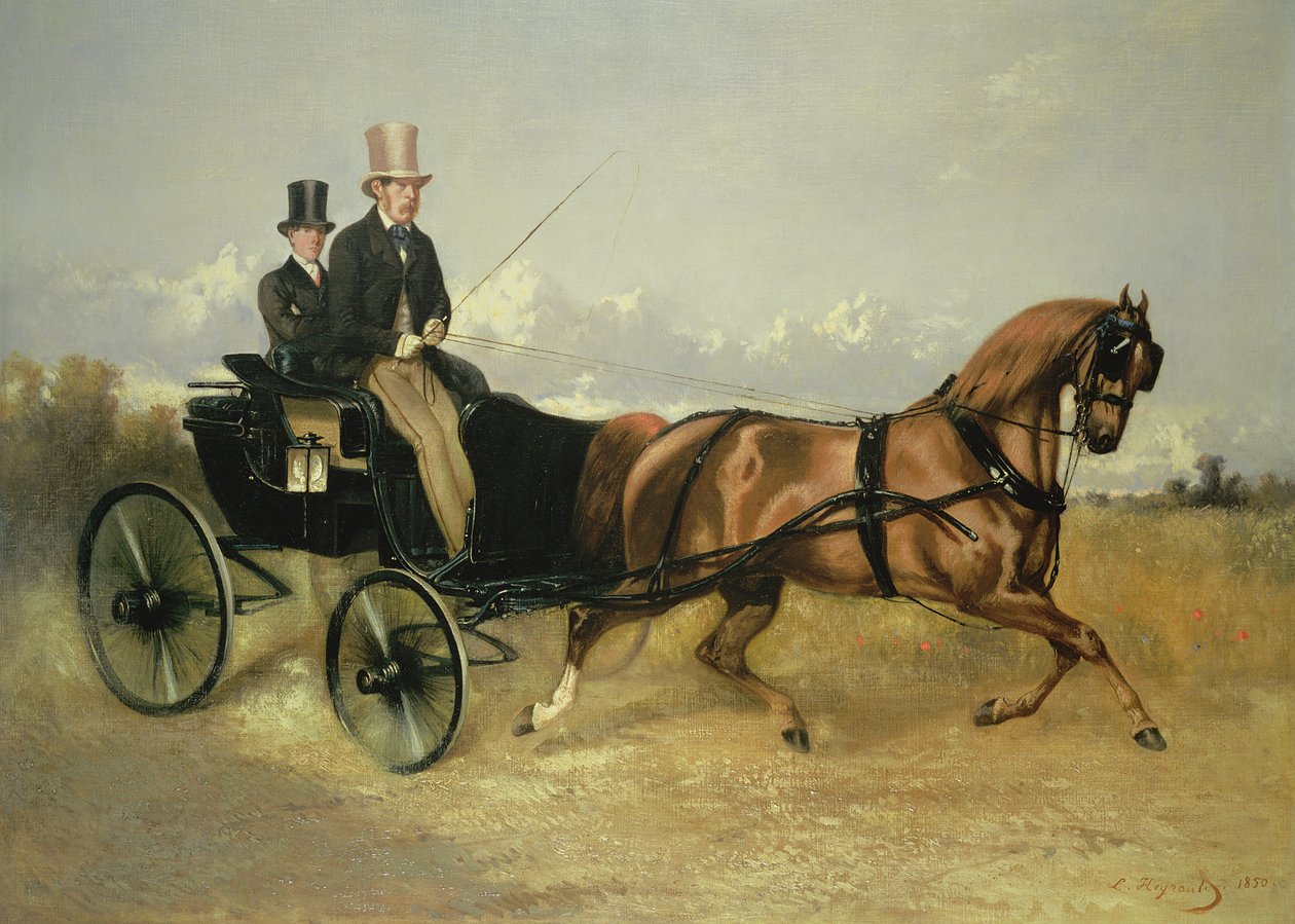 M. le Comte de M. i sin Cabriolet af Louis Robert Heyrault