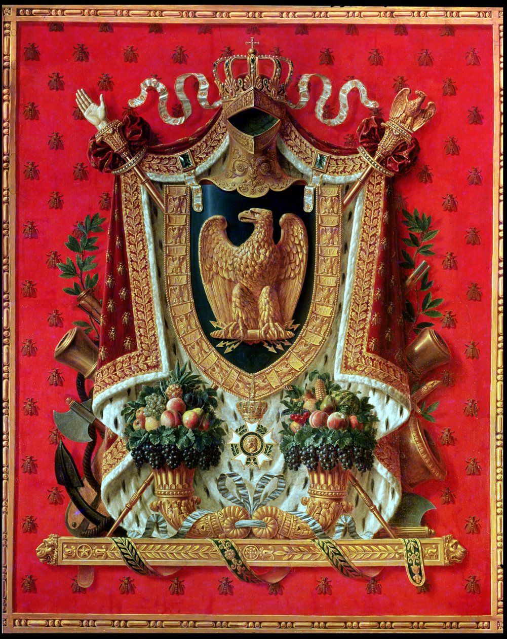 Det franske imperiums våbenskjold, design til et gobelin, 1808 af Louis Saint Ange Desmaisons