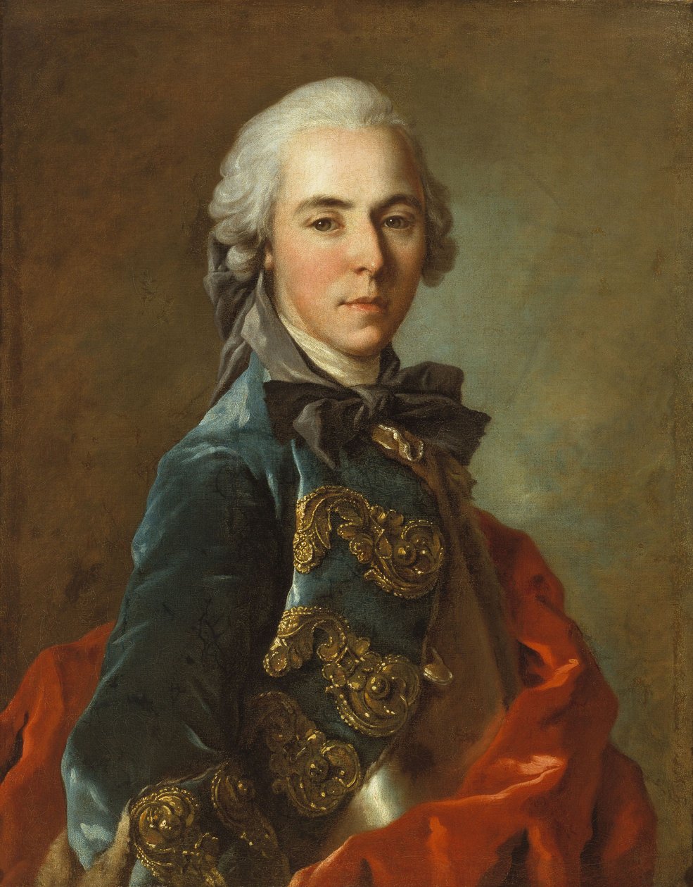Portræt af en ung officer af Louis Tocqué