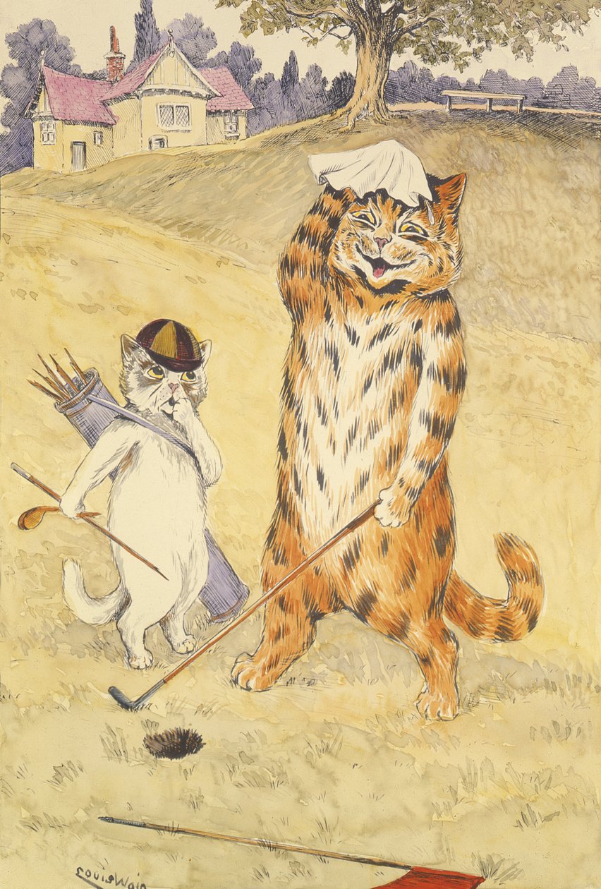 Holed in One, c.1905 af Louis Wain