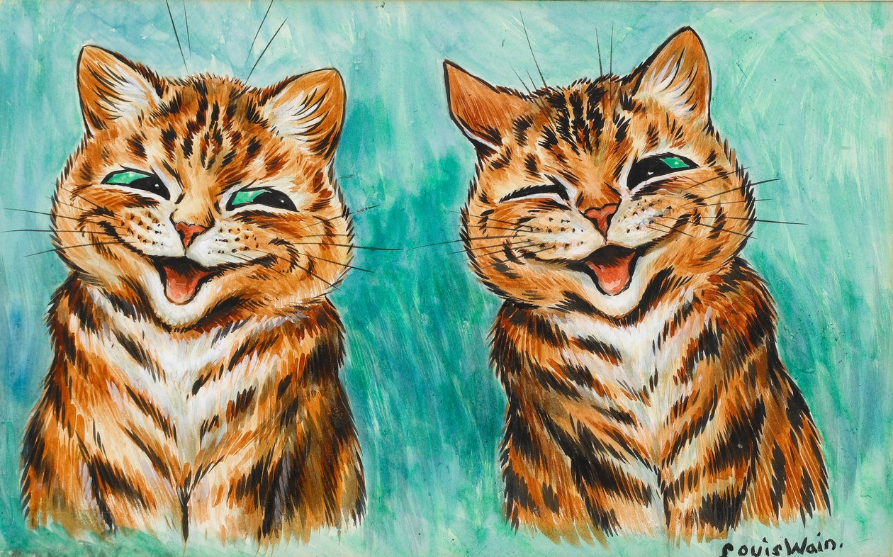Afstemning (wc på papir) af Louis Wain