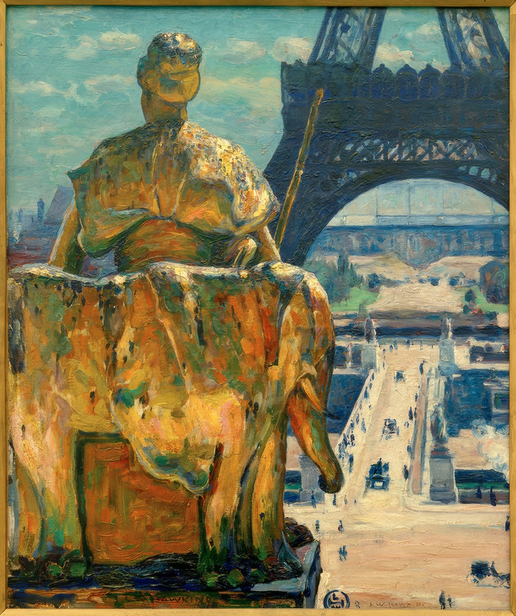 Eiffeltårnet, set fra Trocadero af Louis Welden Hawkins