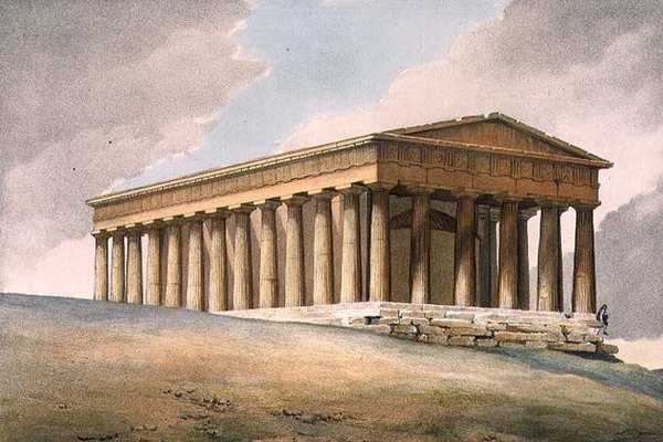 Theseus-templet i Athen af Louis (after) Dupre