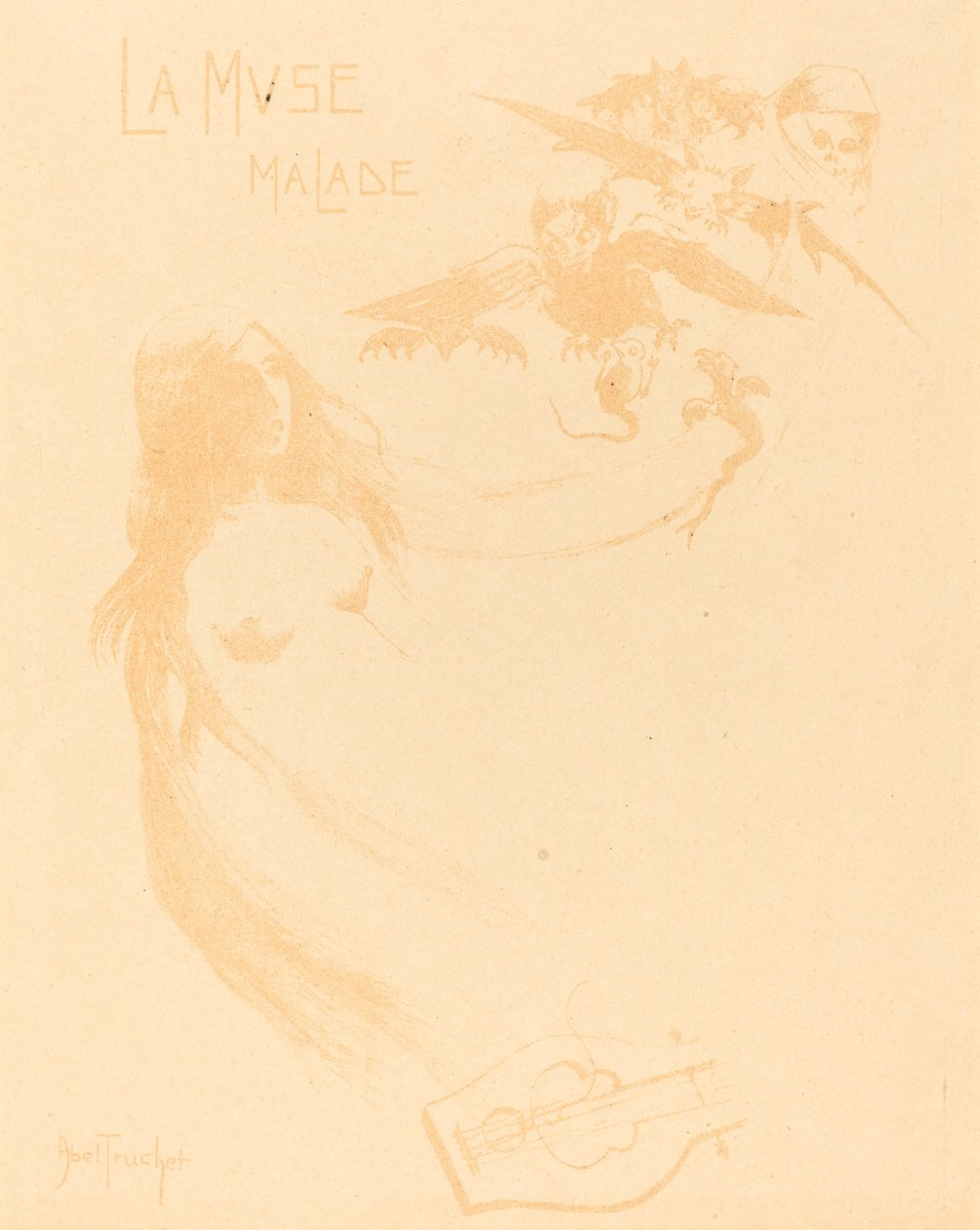 Den syge muse, ca. 1900. af Louis Abel Truchet