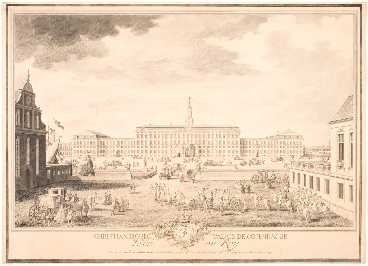 Københavns Slot Christiansborg af Louis Auguste Le Clerc