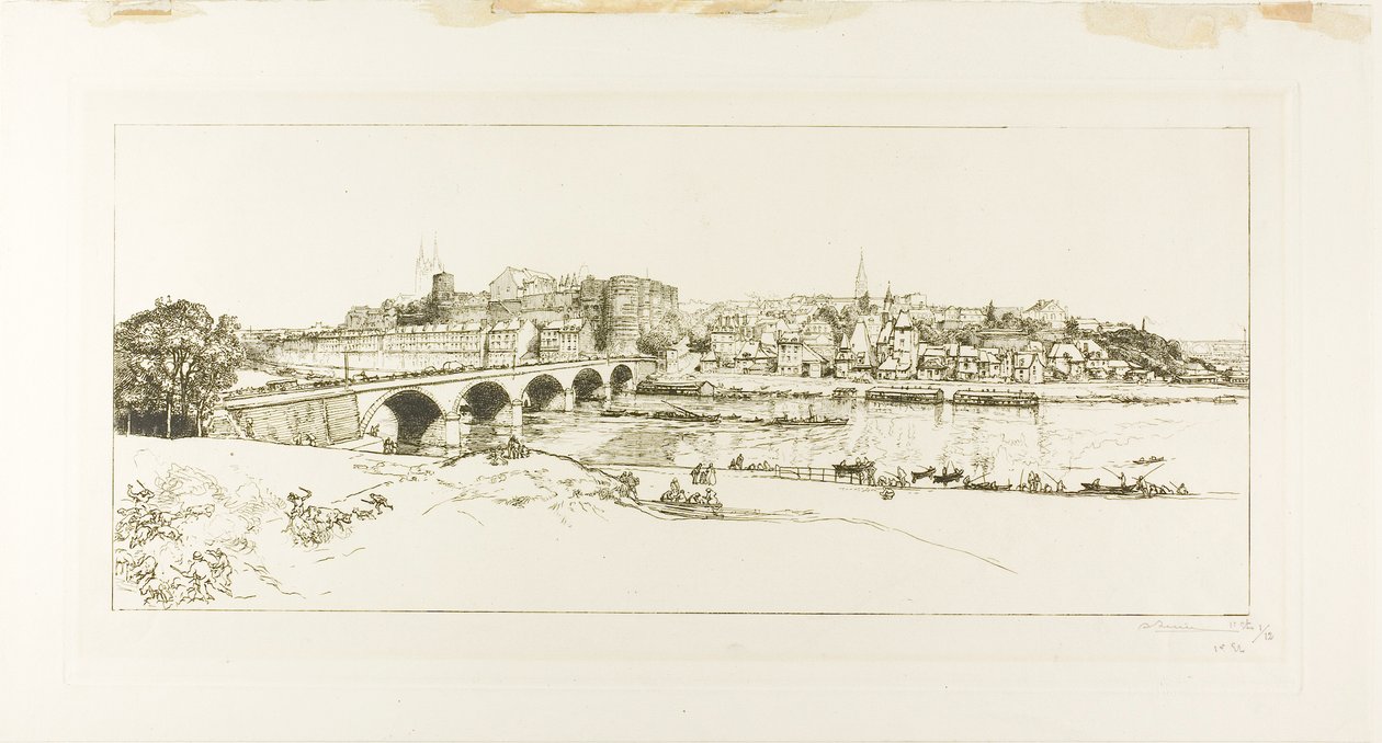 Angers: Panoramaudsigt af Louis Auguste Lepère