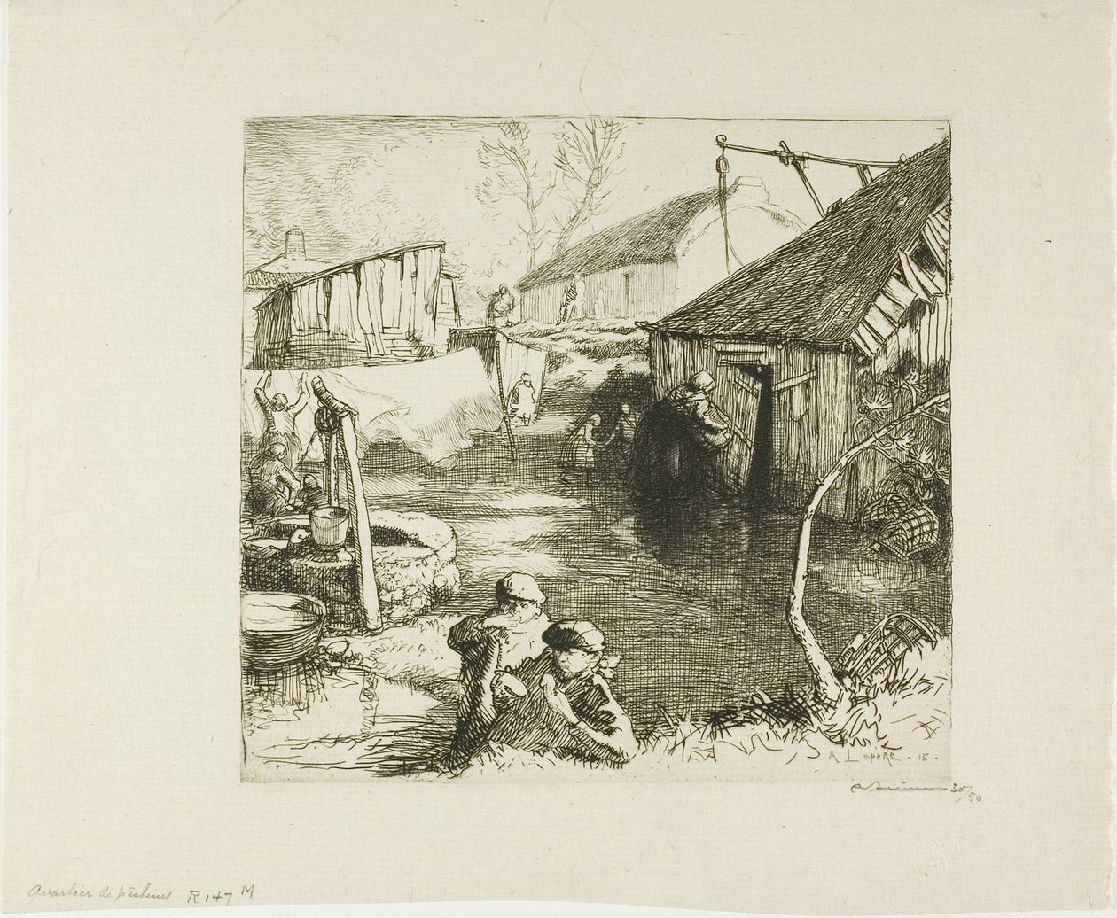 Fiskernes kvarter af Louis Auguste Lepère