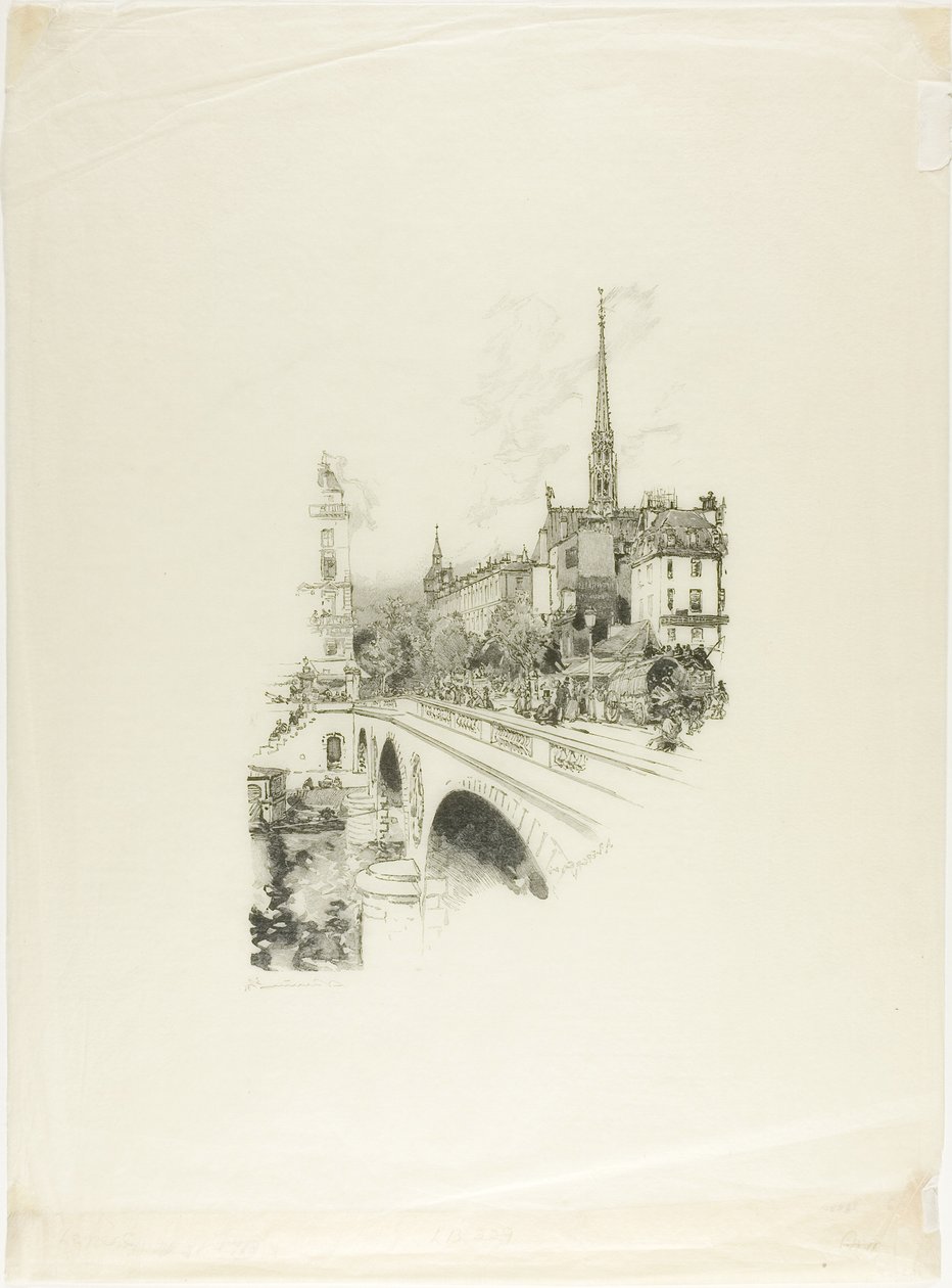 Saint-Michel-broen af Louis Auguste Lepère