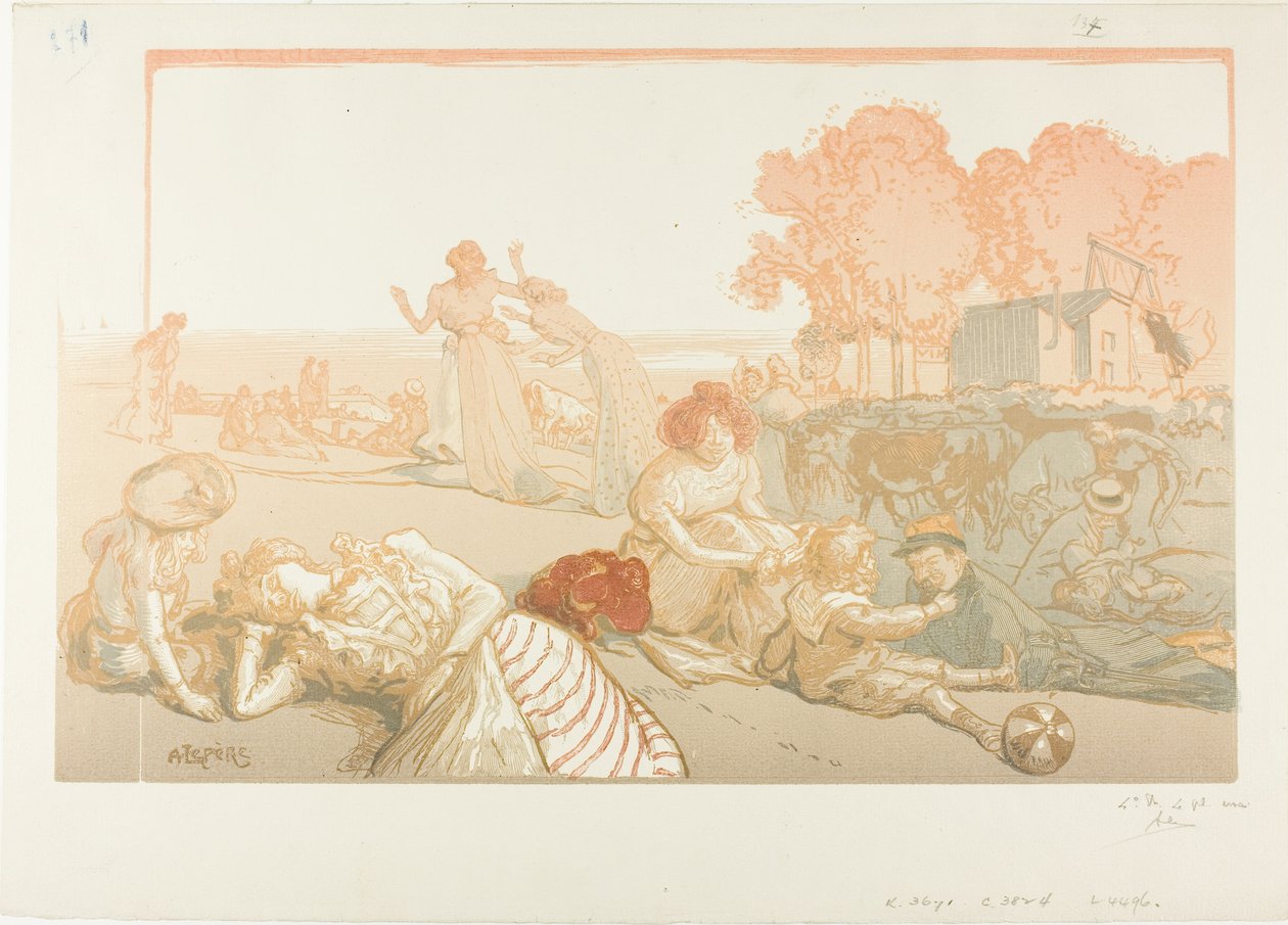 Moderne bukolisk af Louis Auguste Lepère