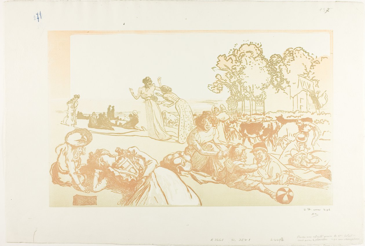 Moderne bukolisk af Louis Auguste Lepère