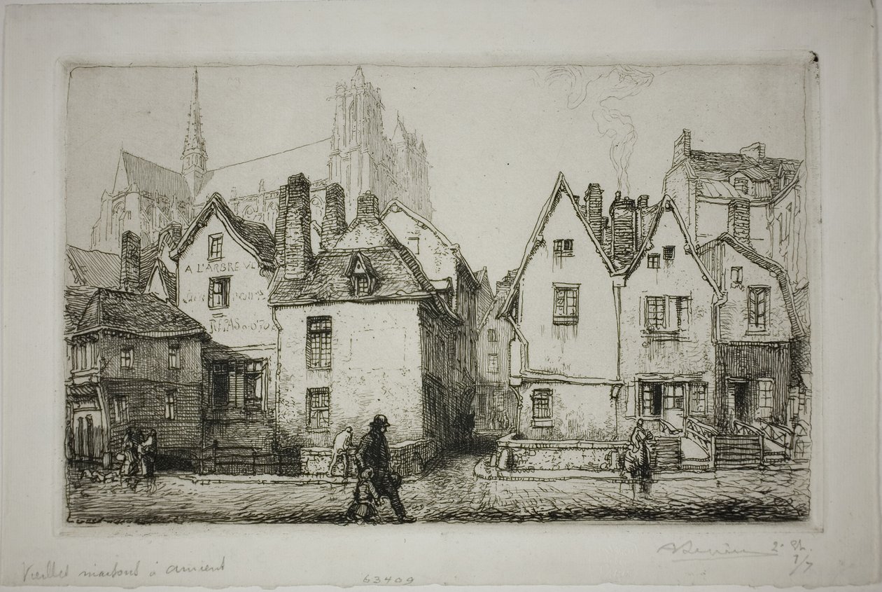 Gamle huse, Amiens af Louis Auguste Lepère