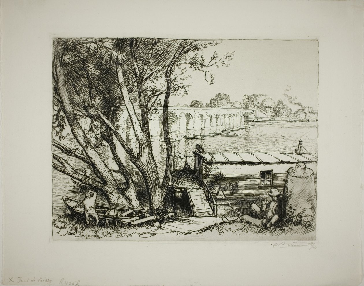 Poissy af Louis Auguste Lepère