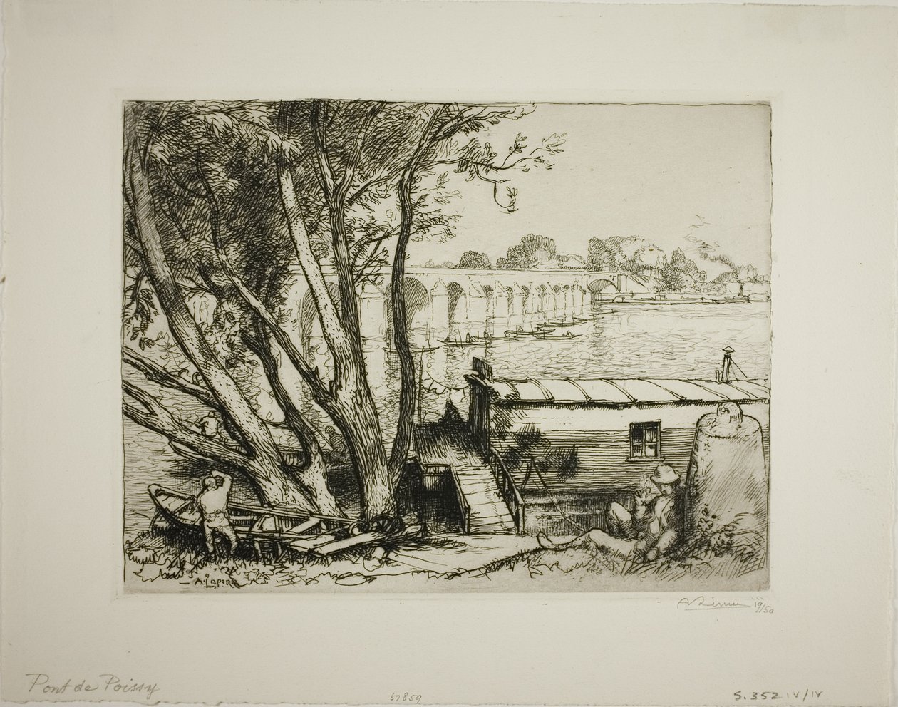 Poissy af Louis Auguste Lepère