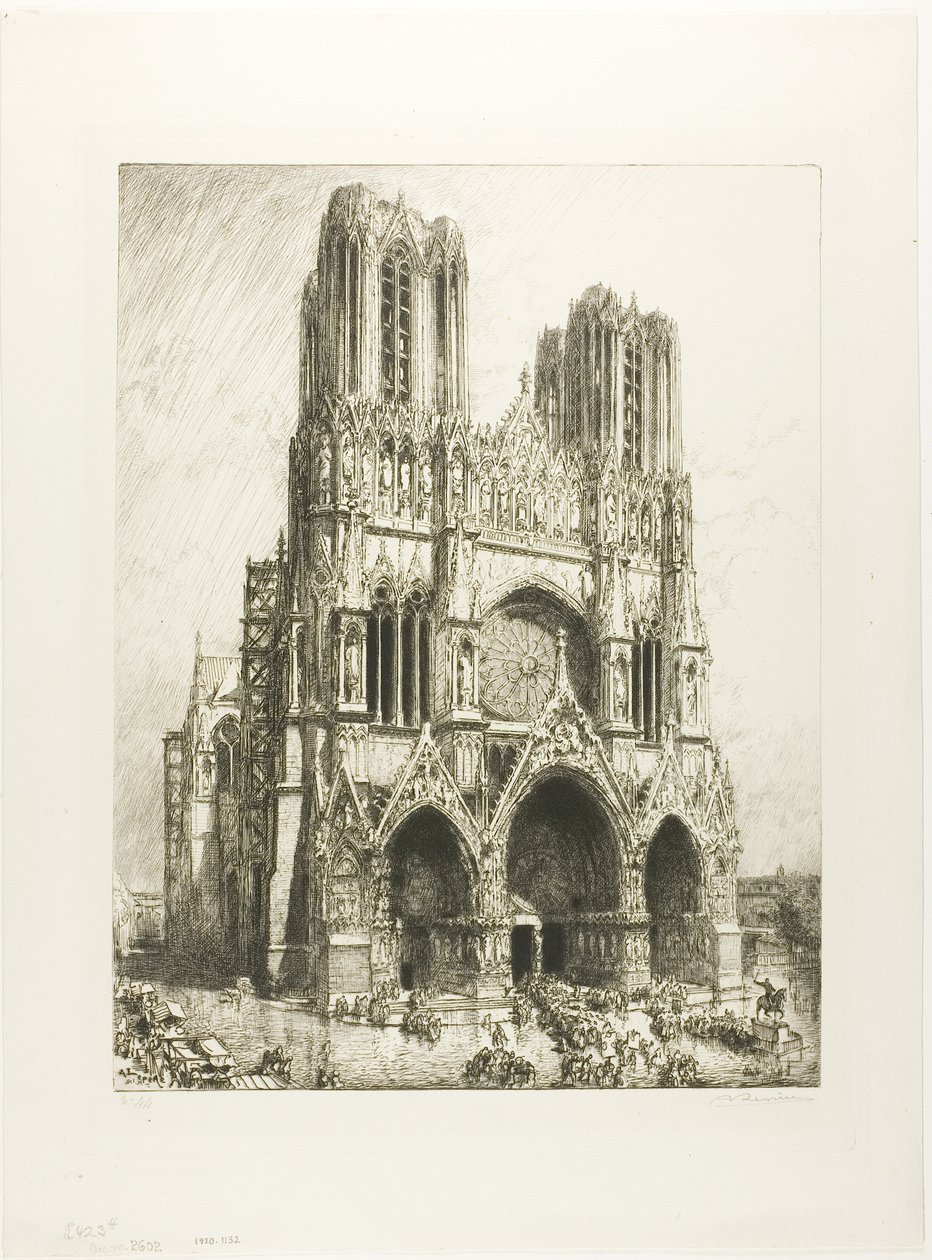Katedralen i Reims af Louis Auguste Lepère