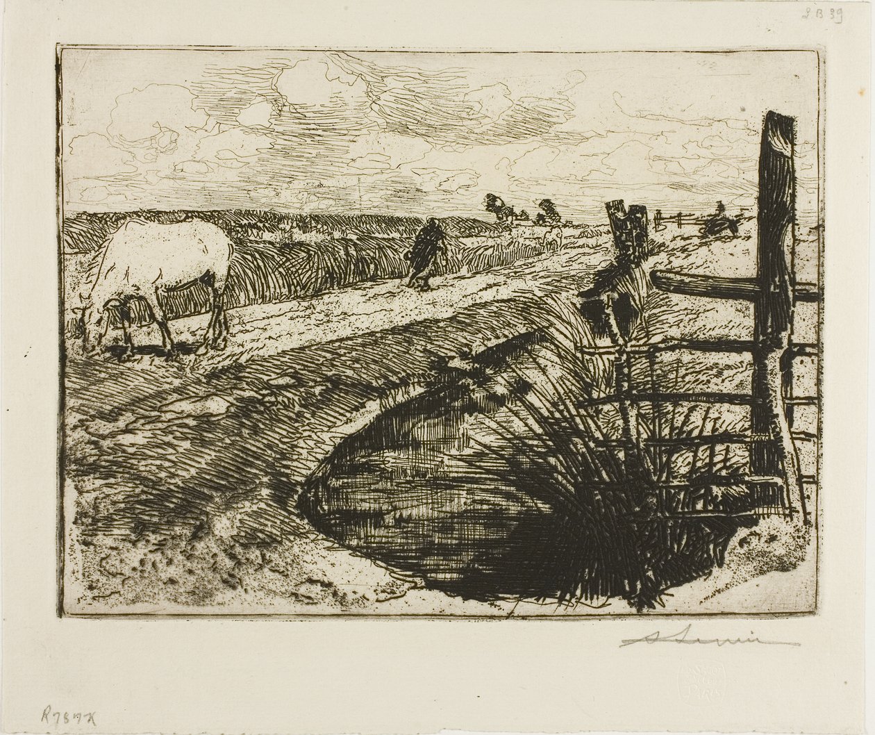 Vej i Marais, Vendée af Louis Auguste Lepère
