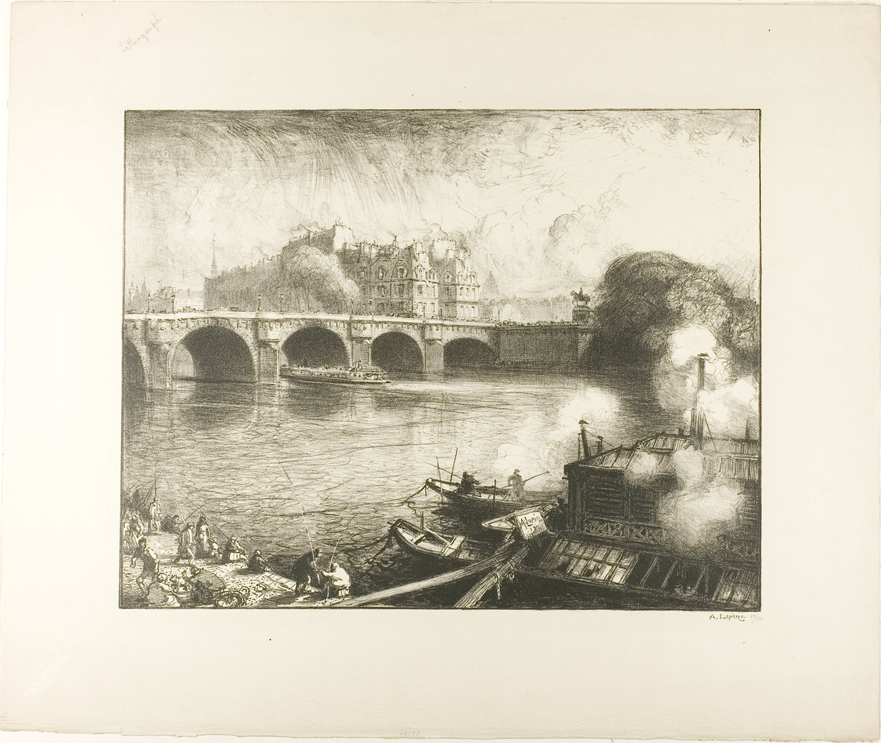 Pont Neuf, Paris af Louis Auguste Lepère