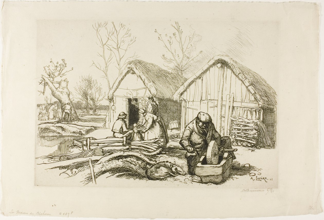 Skovhuggerens hus af Louis Auguste Lepère