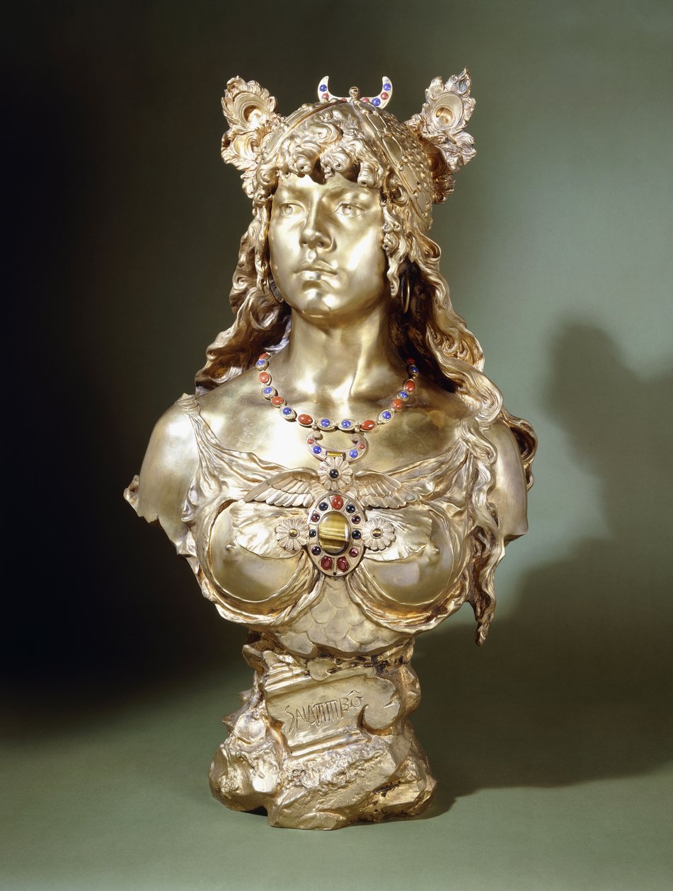 Salammbo (perlesæt, buste af forgyldt bronze) af Louis Auguste Moreau