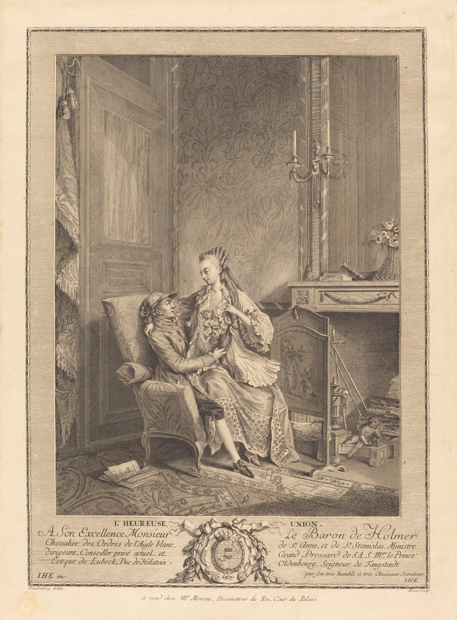 Den glade forening af Louis Bosse after Sigmund Freudenberger