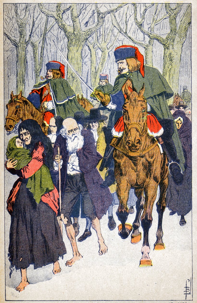 Arrestation af protestanter af Louis Charles Bombled