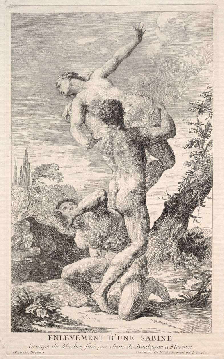 Sabinernes voldtægt, 1700-tallet. af Louis Desplaces