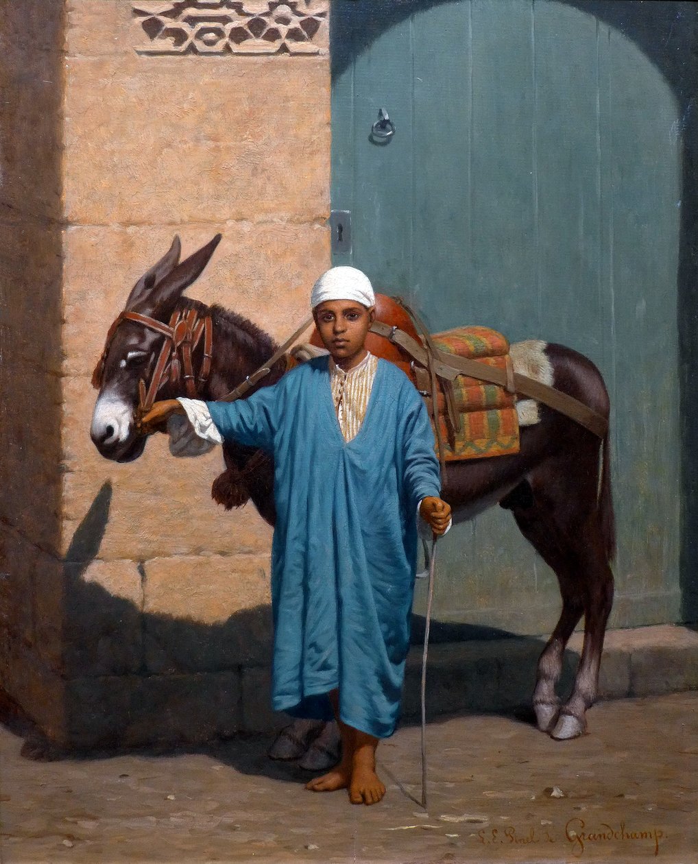 Barn og hans æsel af Louis Emile Pinel de Grandchamp