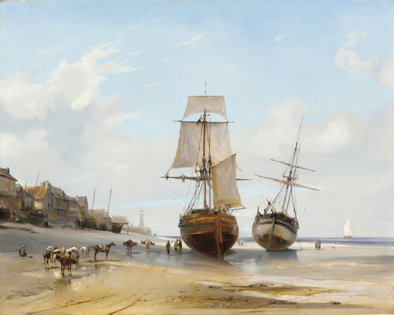 strandede både af Eugene Isabey