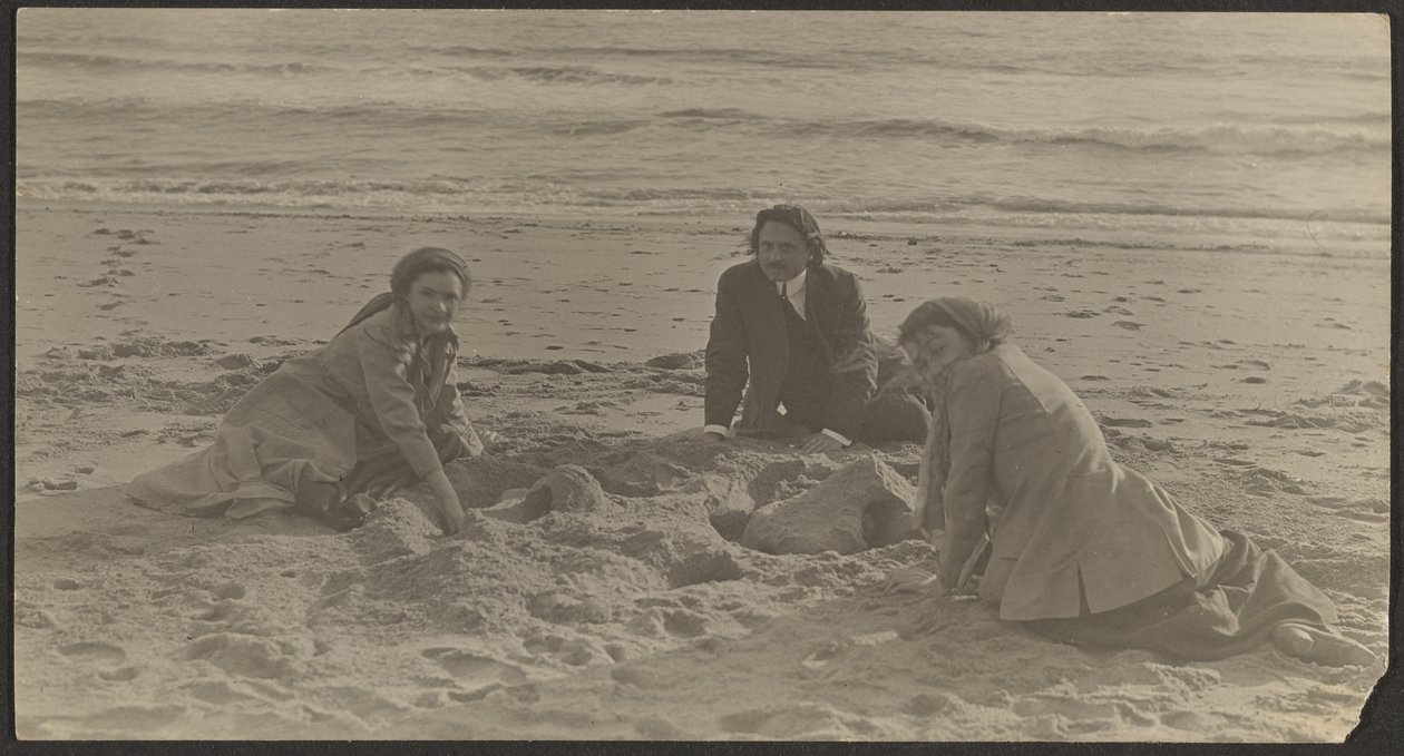 [Figurer på en strand] af Louis Fleckenstein