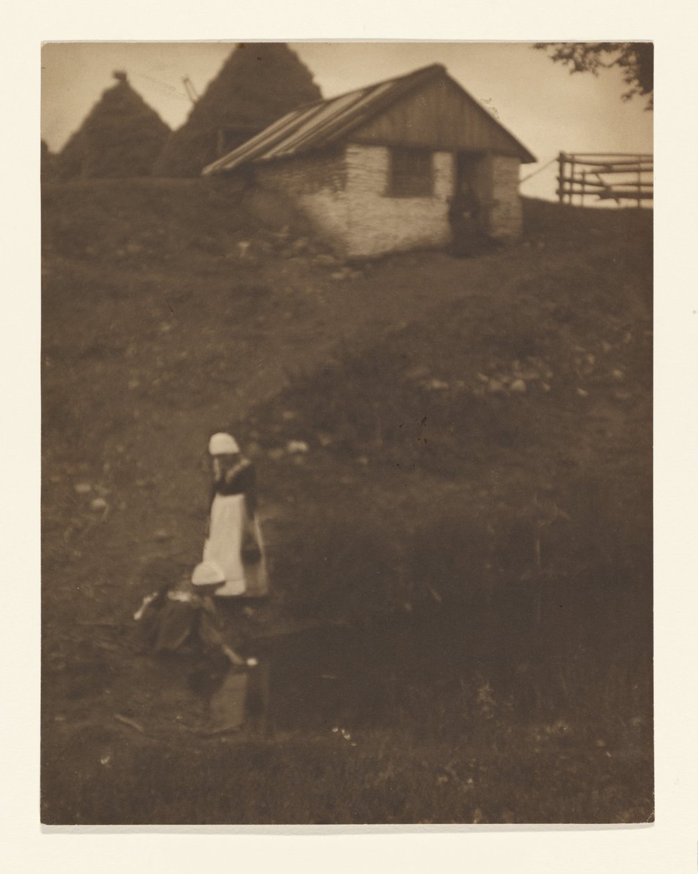 [To unge piger i landskab] af Louis Fleckenstein