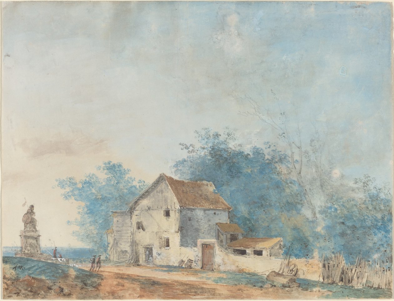 Landskab af Louis Gabriel Moreau the Elder