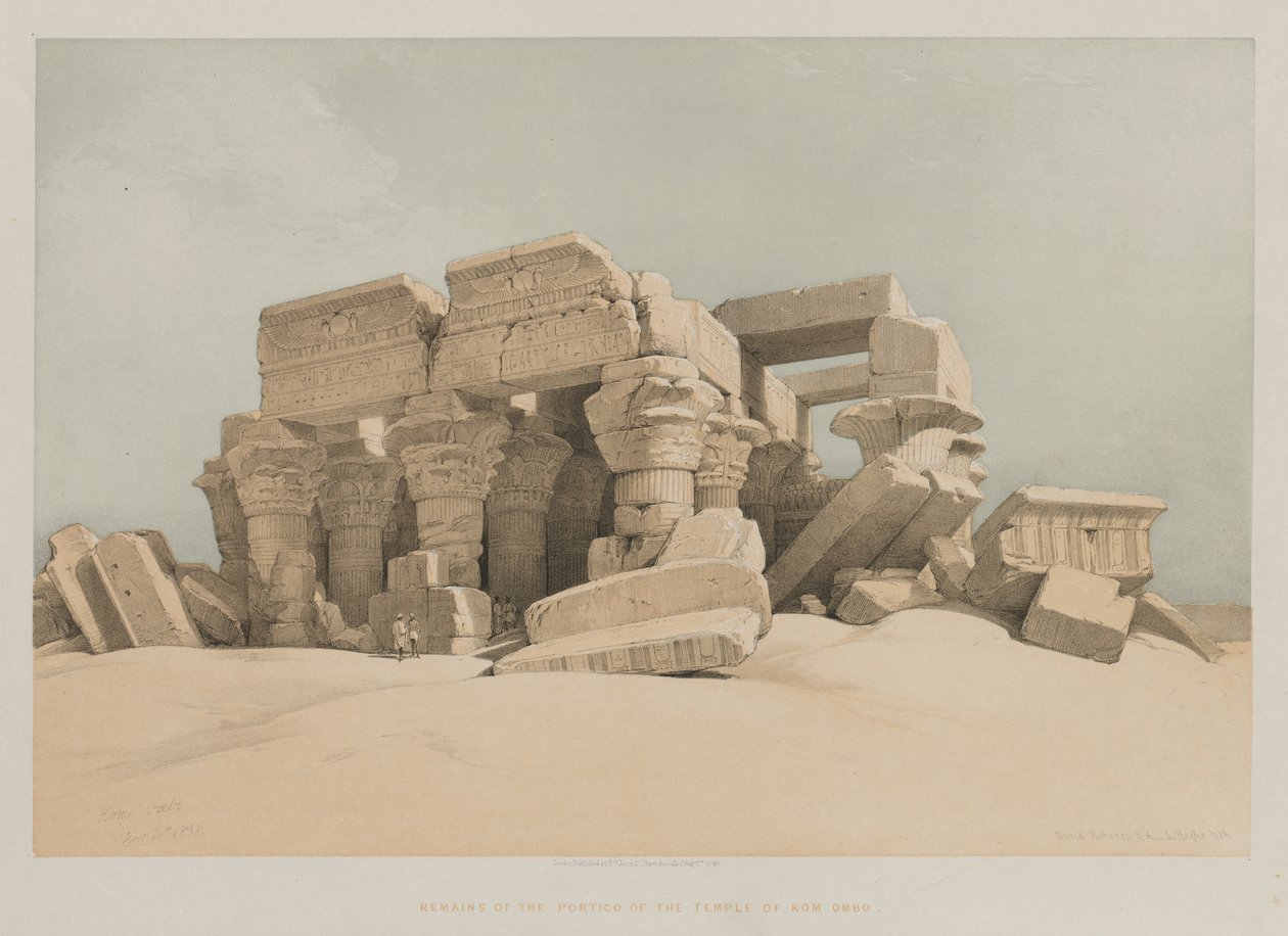 Egypten og Nubien, bind II: Kom-Ombo af Louis Haghe
