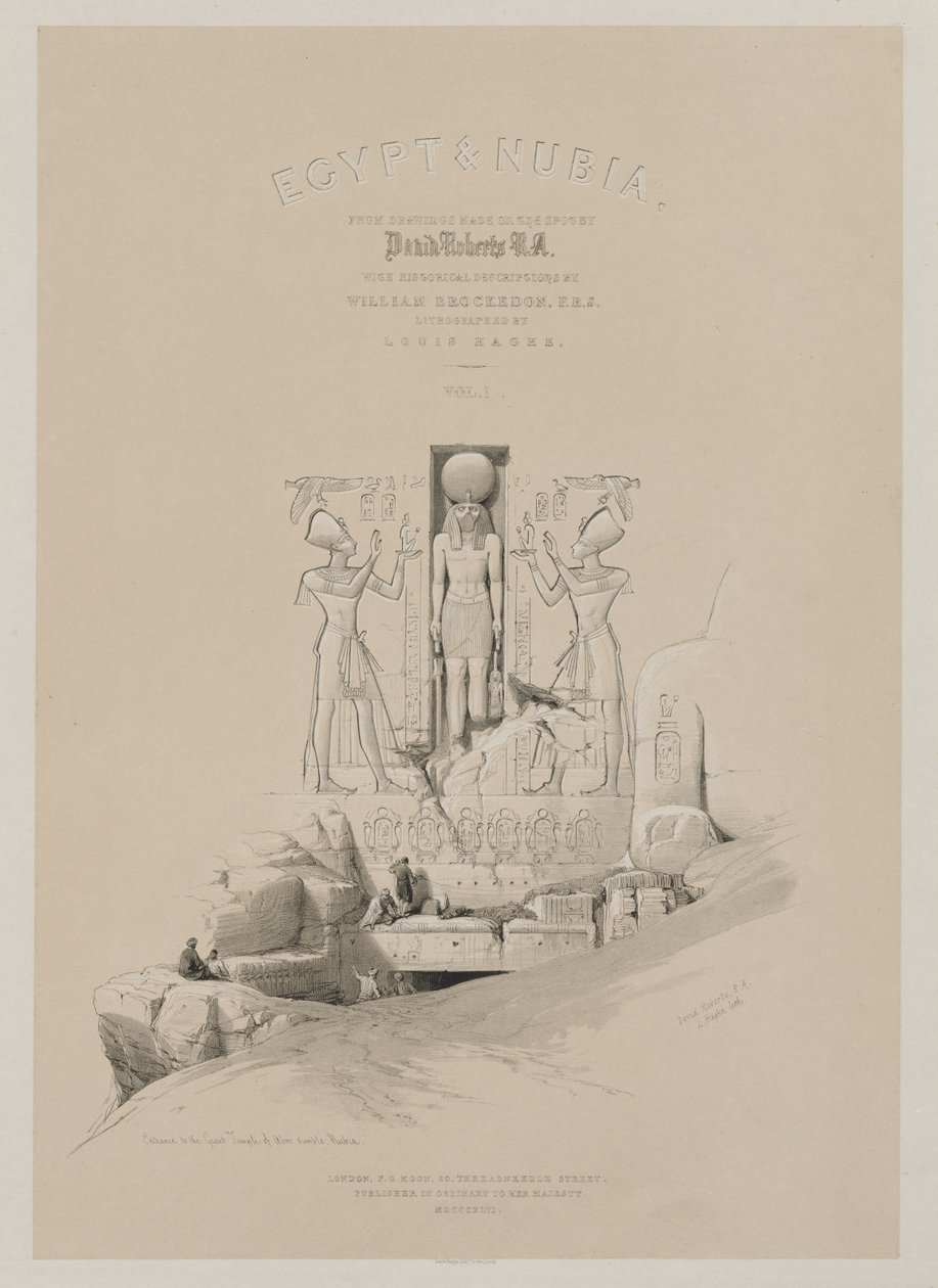Egypten og Nubien, bind I: Frontispice, 1846. af Louis Haghe