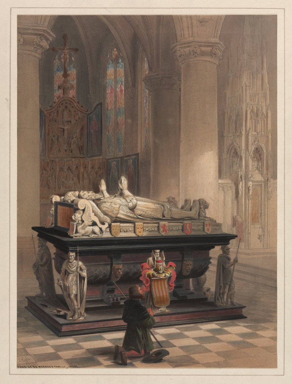 De Merodes families grav, Gheel af Louis Haghe