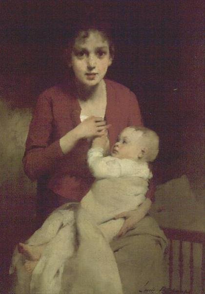 Mor og barn af Louis Henri Deschamps