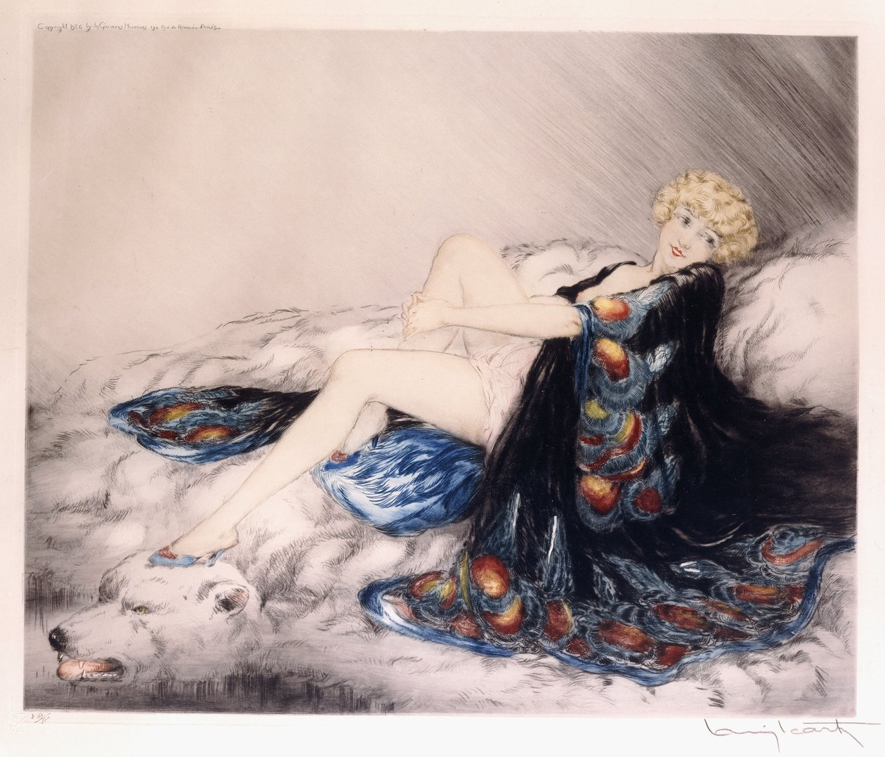 Silke kappe af Louis Icart