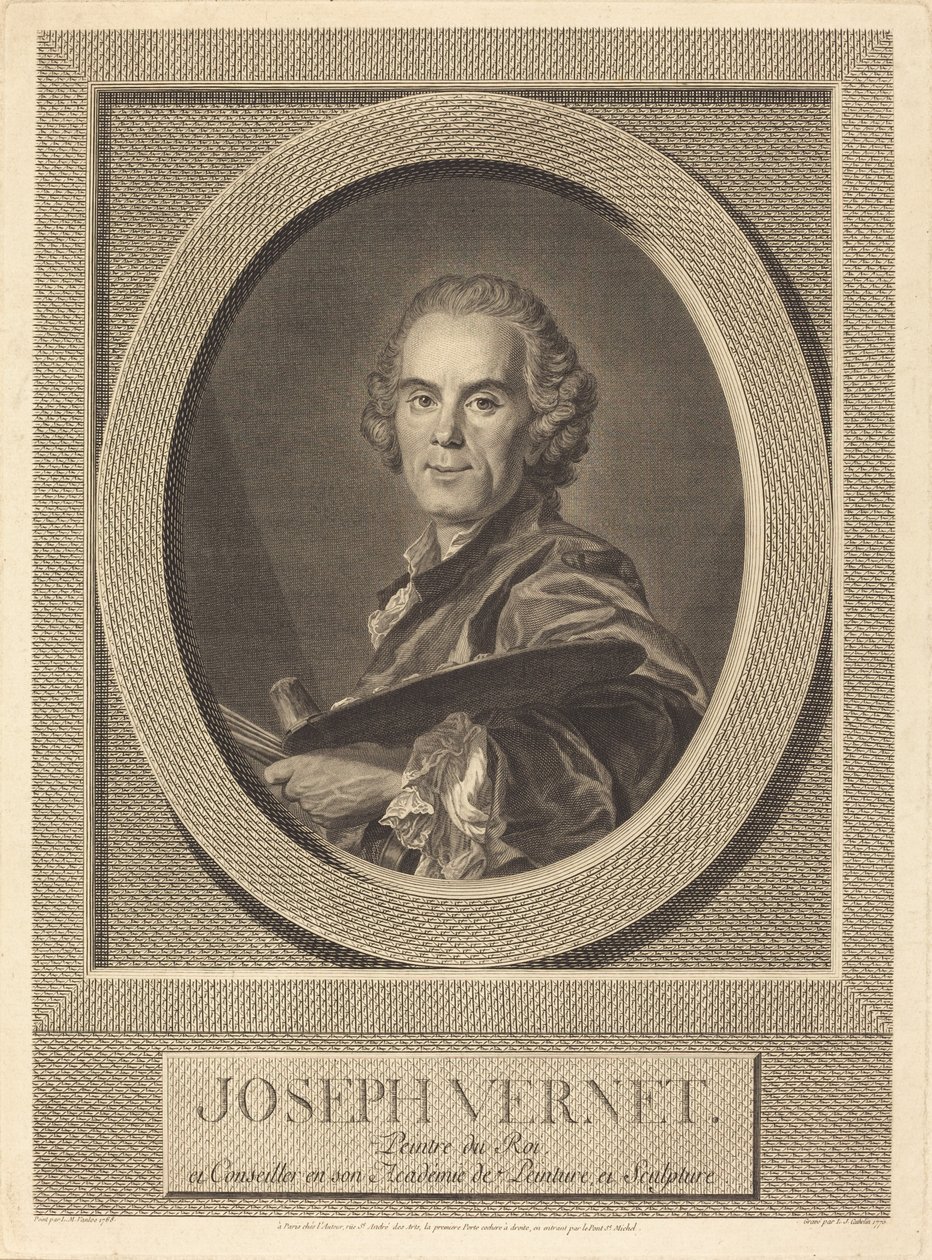 Joseph Vernet af Louis Jacques Cathelin after Louis Michel Van Loo