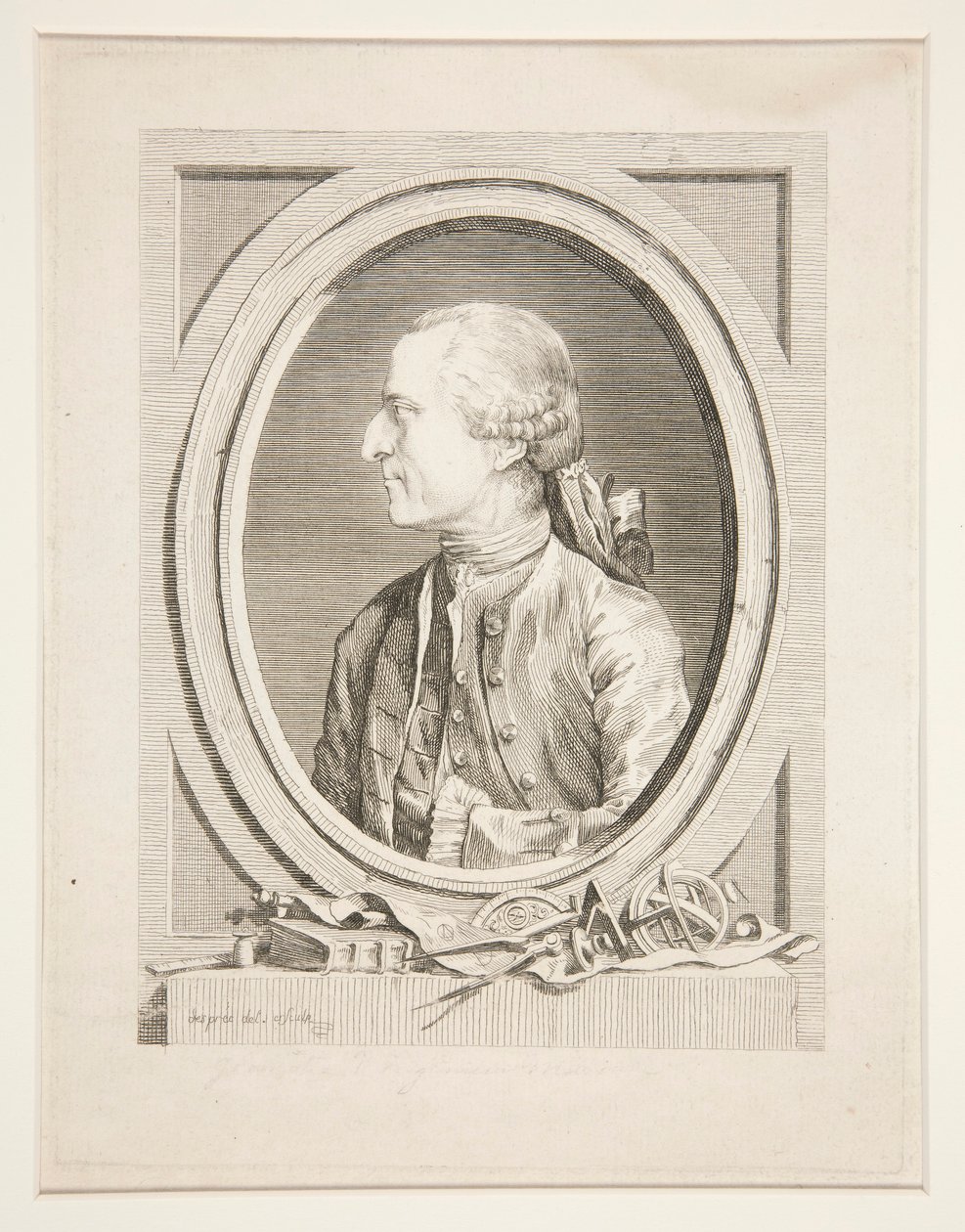 Portræt af Antoine de Ch?sie af Louis Jean Desprez