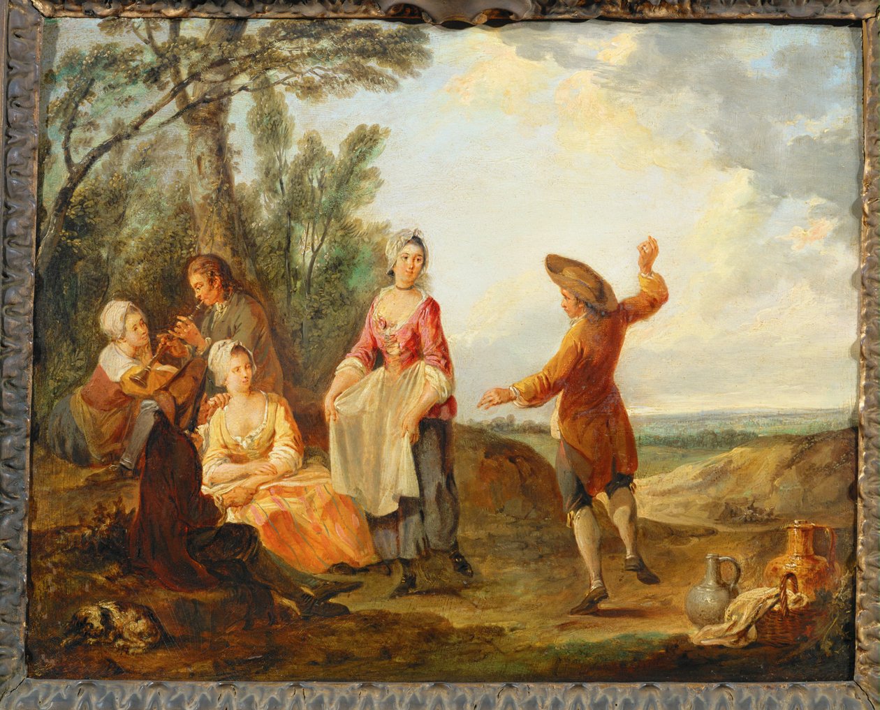Rustik dans ... (maleri på lærred) af Louis Joseph (1731 98) Watteau