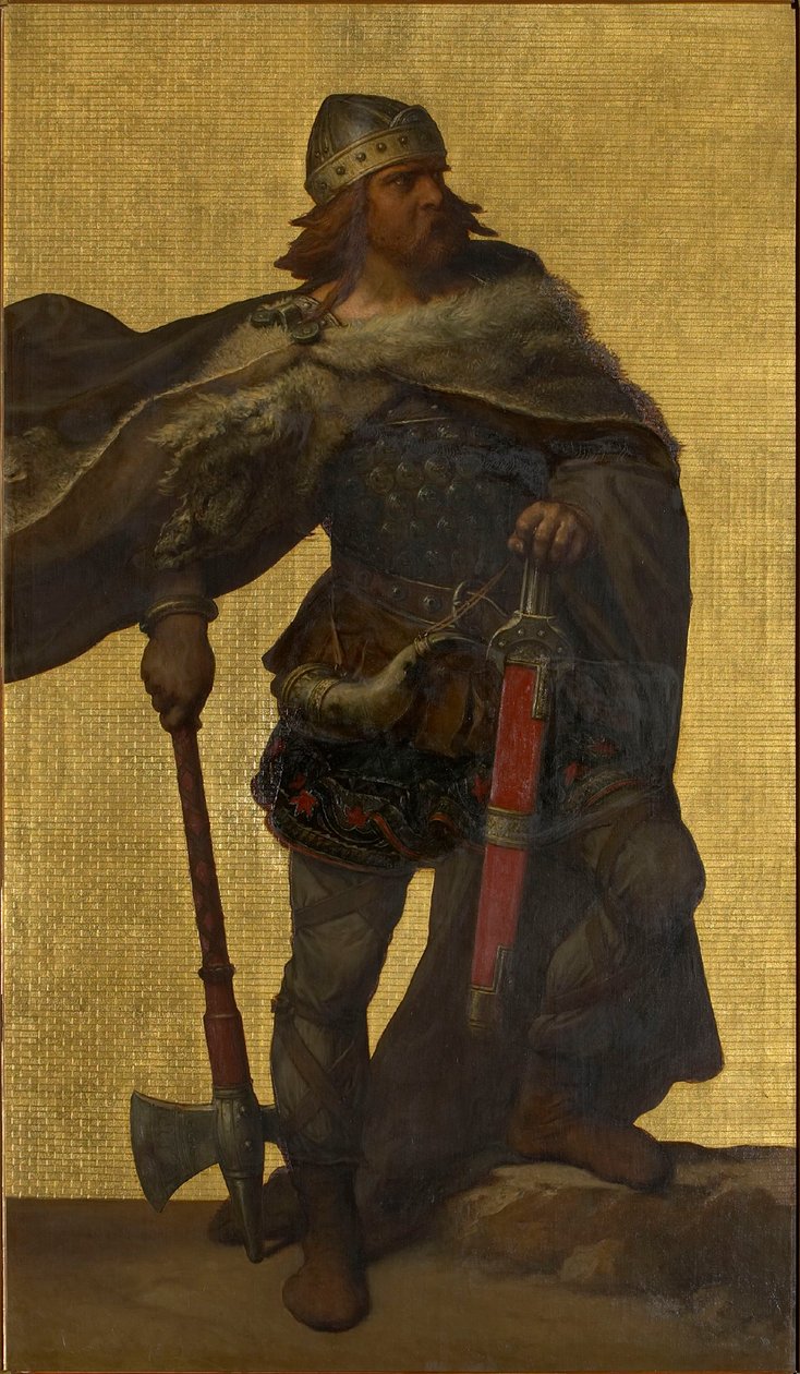 Pepin af Herstal, 1872-1877. af Louis Joseph Gallait